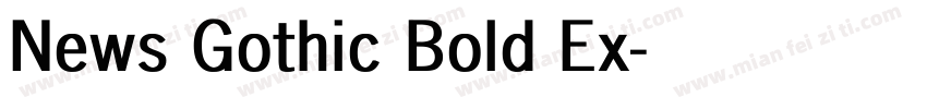 News Gothic Bold Ex字体转换